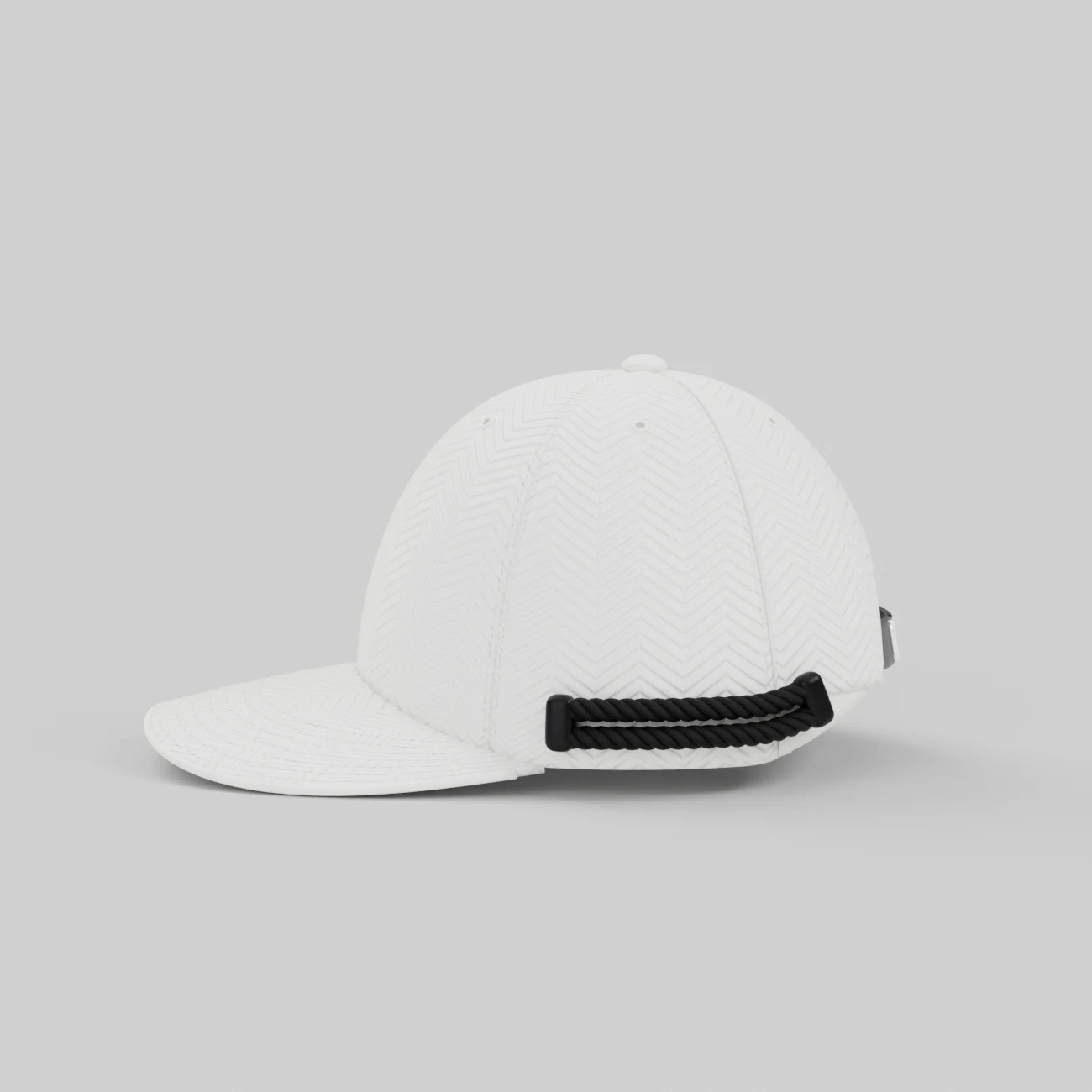 Left side view showing the double agal cords